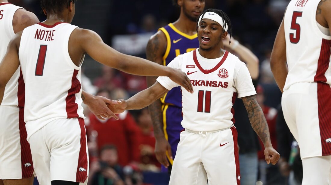 Red-hot Texas A&amp;M tangles with #15 Arkansas in SEC semis