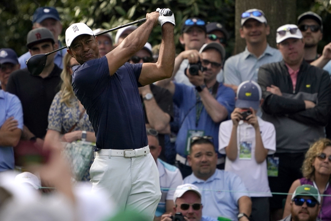 Tiger Woods plays 9 practice holes; Fred Couples thinks Woods will contend at Masters