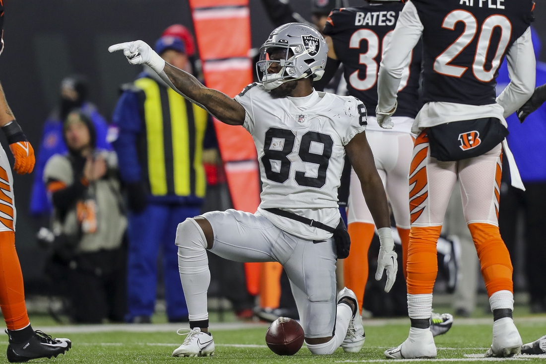 Reports: Raiders trade WR Bryan Edwards to Falcons